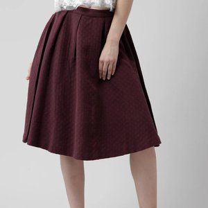 ✨ Maroon Midi Skirt